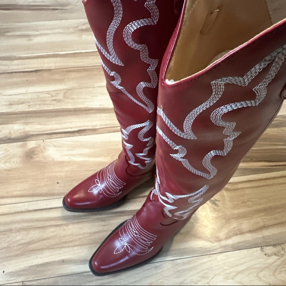 Red Western-Style Women's Boots